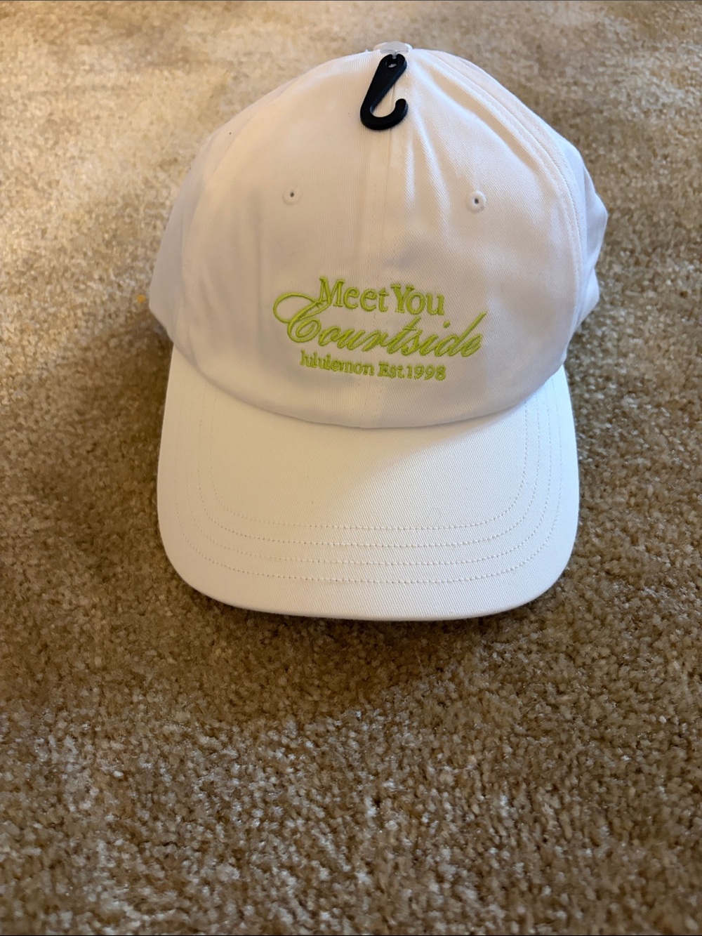 lululemon athletica White Kids Hat with Lime Green Embroidery